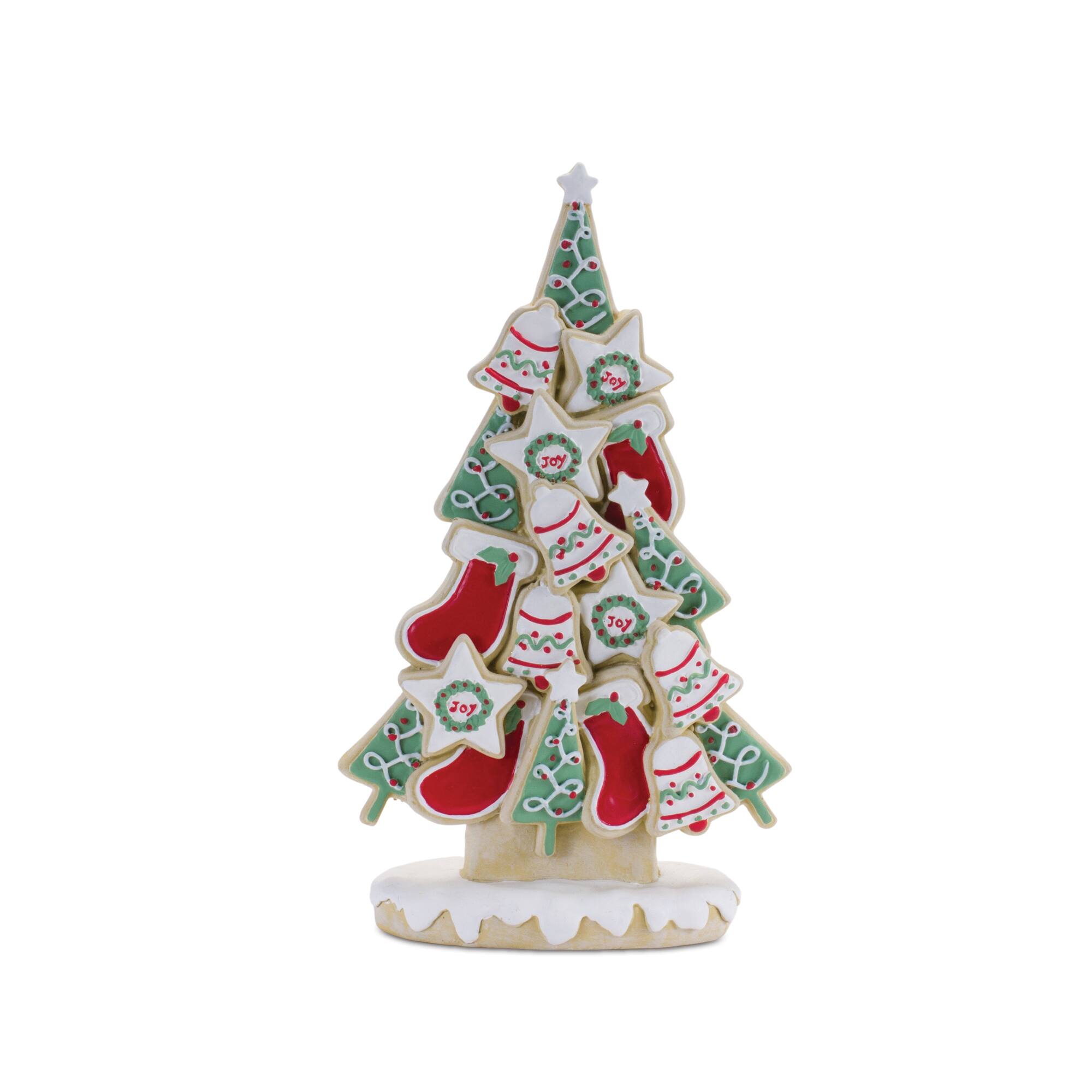 Frosted Christmas Cookie Pine Trees Set